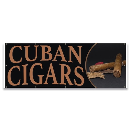 Signmission Cuban Cigars Banner Concession Stand Food Truck Single Sided B-120-30039